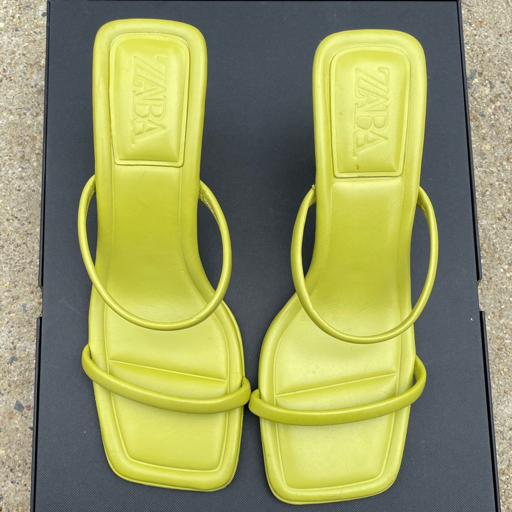 Zara Neon Yellow Heels